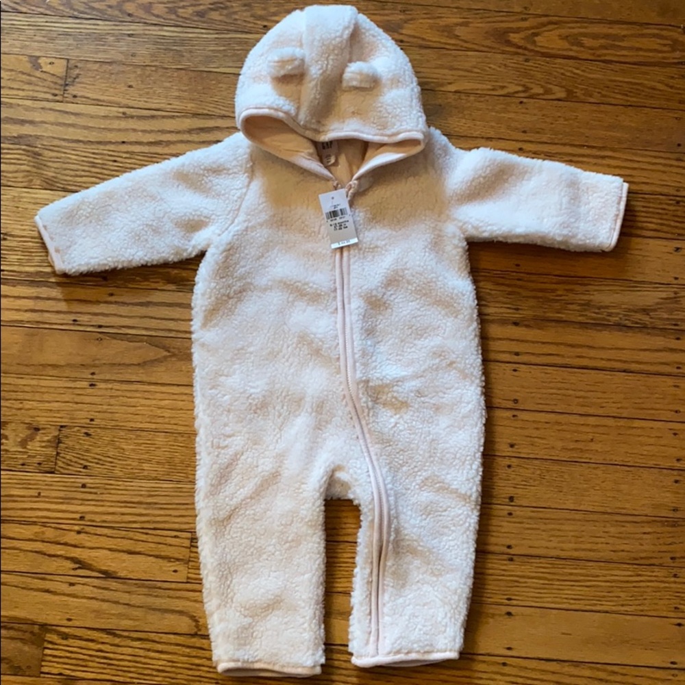 NEW Baby Gap Sherpa outdoor fleece one piece 6-12m